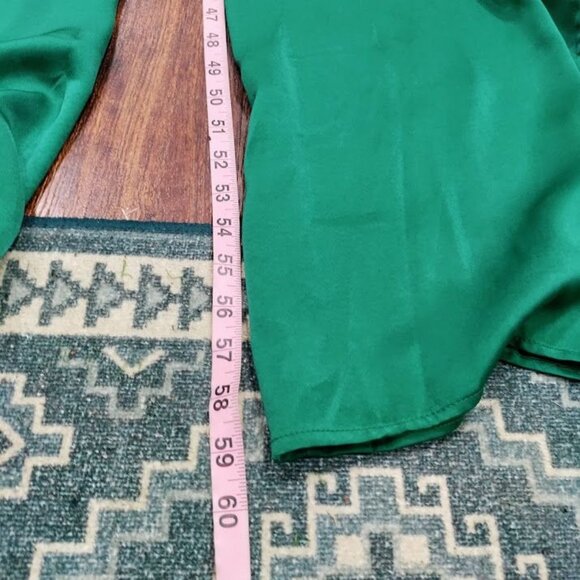 Blue Buttercup Green WideLeg Jumpsuit Whimsy Luxury Lightweight Flowy L Elegant - Picture 8 of 11